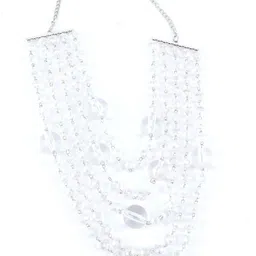 ODETTE Silver-Plated Artificial Beads Beaded Necklace image 3