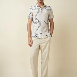 Thomas Scott Men Embroidered Regular Fit Casual Shirt image 5