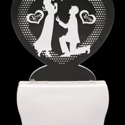 1ST TIME Red & White Printed Acrylic Abstract Shaped Shaped Wall Lamp image 5