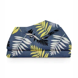 bsb home Grey Floral 144 TC Single Bedsheet with 1 Pillow Covers image 3