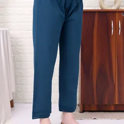 SINGNI Women Floral Printed Cotton Anarkali Kurta with Trousers & Dupatta image 4