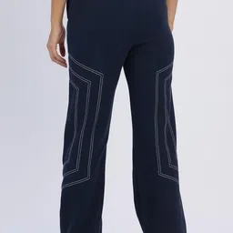 PINACOLADA Women Textured Embroidered Comfort Trousers image 5