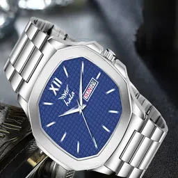Hala Men Aluminium Dial & Stainless Steel Straps Analogue Watch Hala-3239-Blue image 2