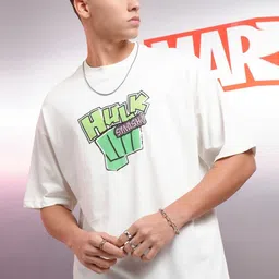 HIGHLANDER Men Hulk Printed Cotton Oversized Tshirt image 4