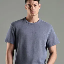 Tommy Hilfiger Europe Self Design Round Neck Slim Fit T-shirt-picture-30