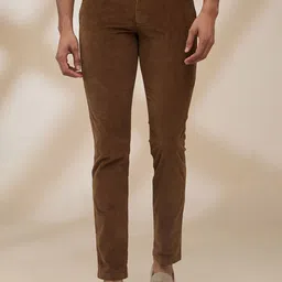 Park Avenue Men Solid Cotton Slim Fit Regular Trousers image 1