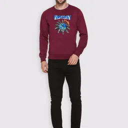 Obaan Men Graphic Printed Sweatshirt-image-15