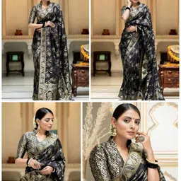 Ehaircare Ethnic Motifs Zari Art Silk Banarasi Saree-image-72