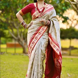 Jatin Fashion Ethnic Motifs Art Silk Sambalpuri Saree-picture-26