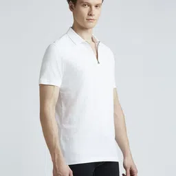 Pepe Jeans Men Solid Polo Collar Pure Cotton T-shirt image 3