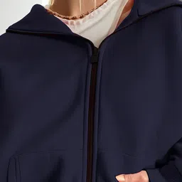 kintu parantu Women Hooded Front-Open Sweatshirt image 3