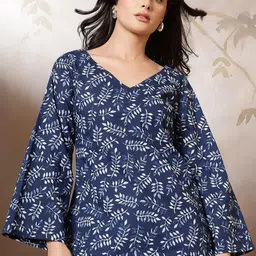 SZN Women Blue Printed Straight Tunic-picture-13