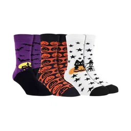 Soxytoes Unisex Pack Of 3 Boo Thang Halloween Printed Bamboo Calf Length Socks-picture-25