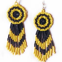 Evince MODE Artificial Beads Beaded Contemporary Drop Earrings image 2
