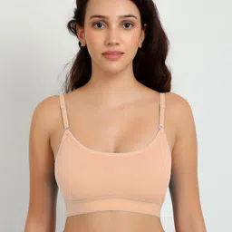 samvar Women Cotton Maroon,Brown Non Padded Non-Wired Lingerie Bra Sport wear Gym Crop Tank Top image 3