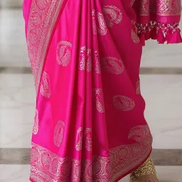 Anouk Rustic Paisley Woven Design Zari Banarasi Saree image 4