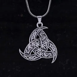 VIRAASI Silver-Plated Geometric Pendant with Chain image 5