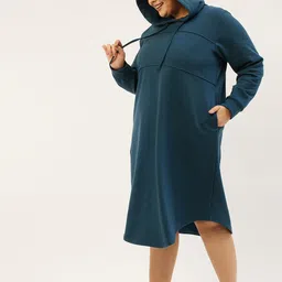 theRebelinme Women Hooded Jumper Dress image 3