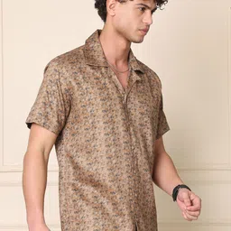 Metronaut Men Floral Sheer Printed Casual Shirt image 2