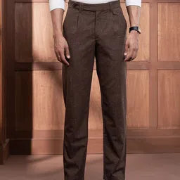 Andamen Men Mid-Rise Ultra Pleated Trousers-picture-7