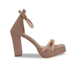 Jove Embellished PU Party Block Sandals image 4