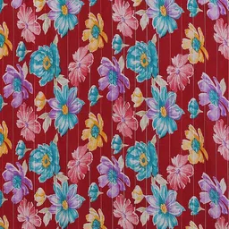 Moda Rapido Women Floral Georgette Satin Saree with Silver Thread Work image 3