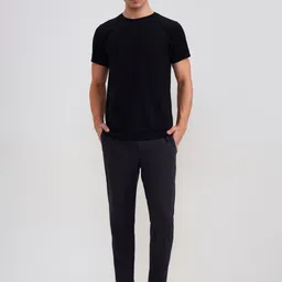 JADE BLUE Men Slim-Fit Mid-Rise Track Pants image 4