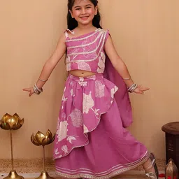 Aj DEZInES Girls Printed Ready to Wear Lehenga & Choli-picture-10