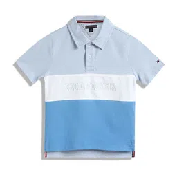 Tommy Hilfiger Boys Colourblocked Polo Collar T-shirt-picture-34