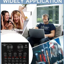 dawnrays Professional Audio Mixer Sound Card With Bluetooth portable audio Mixer with Sound Effects & Voice Change tones, For karaoke, podcast, live streaming, Guitar, Microphone, Youtube Streaming, PC, Recording Studio and Gaming USB Sound Card Digital Sound Mixer image 5