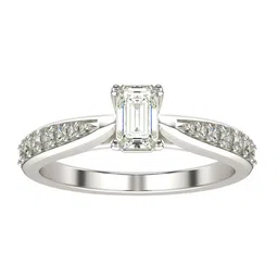 VALANOVA Women Sterling Silver Plated With Gold & Certified Lab Grown Diamond Ring 0.68ctS-picture-18