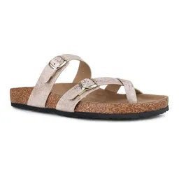 Inc 5 Women Textured Open Toe Flats with Buckles image 4