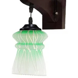 Somil Premium Designer Glass Wall / Night Lamp Elegant & Stylish Dcor Accent for Modern Interiors, Color- Green, White, Size:- 20 X 25 X 22.5 CM-image-53