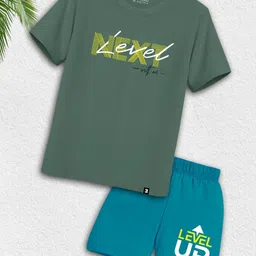 Kids Basket Boys Printed T-shirt with Shorts-picture-44