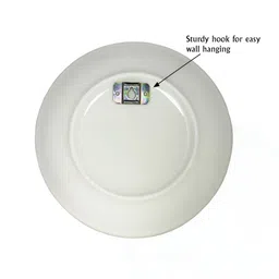 THE QUIRKY HOME Green & White Leaf & Colorblock Printed Ceramic Wall Plates image 4