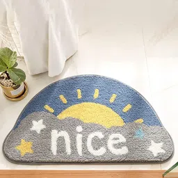 Homio Blue & Yellow Anti-Slip 2000GSM Bath Rug image 4