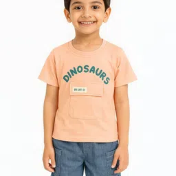 POP STREET KIDS Boys Printed Round Neck T-Shirt With Shorts-picture-20