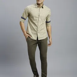 Reid & Taylor Men India Slim Fit Spread Collar Checked Cotton Casual Shirt-picture-35