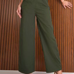 SASSAFRAS Women Straight Fit High-Rise Pleated Trousers-picture-30