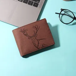 SAMTROH Men Printed Zip Detail Two Fold Wallet image 4