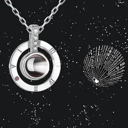 rkb sales 100 Languages I Love You Necklace/Pendant for Women and Girl Silver Crystal Silver Pendant-picture-40