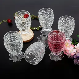 (Pack of 6) Pineapple Shaped Juice Glass Drinking Glass Set of 6 Pcs , 190 ML_New Glass Set Water/Juice Glass-image-14