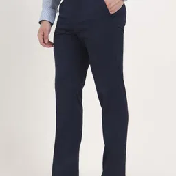JB STUDIO Men Solid Slim Fit Mid-Rise Regular Trousers image 3