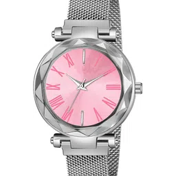 CSAMON Women Bracelet Style Straps Analogue Watch GR_379_Pink Roman Silver Maganet-picture-11