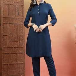 anouk rustic Women Solid Kurta with Trousers-picture-40