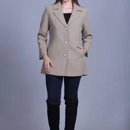 AREEMAS Women Suede Tailored Jacket-picture-32