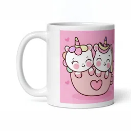 Mr UVD White & Pink Printed Ceramic Glossy Mugs 350 ml-picture-12