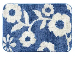 OBSESSIONS Blue & White 1400 GSM Anti-Skid Bath Rug image 3