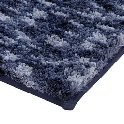 Pano Charcoal & Blue Printed  2000 GSM Anti-Skid Bath Rug image 3