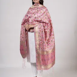 MUFFLY Floral Woven Design Dupatta image 3